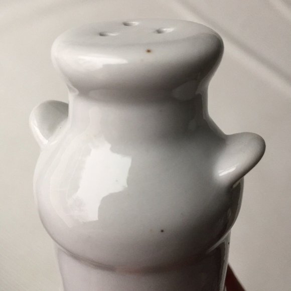 Vintage Milk Jug Salt & Pepper Shaker Set Cow Farm Pictorial Art Country Cottage - Picture 11 of 12